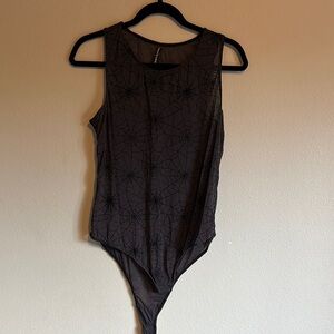 Torrid Sheer Spiderweb Bodysuit Size 1